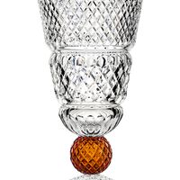 Katherine Conical Vase W/Amber Sphere, small